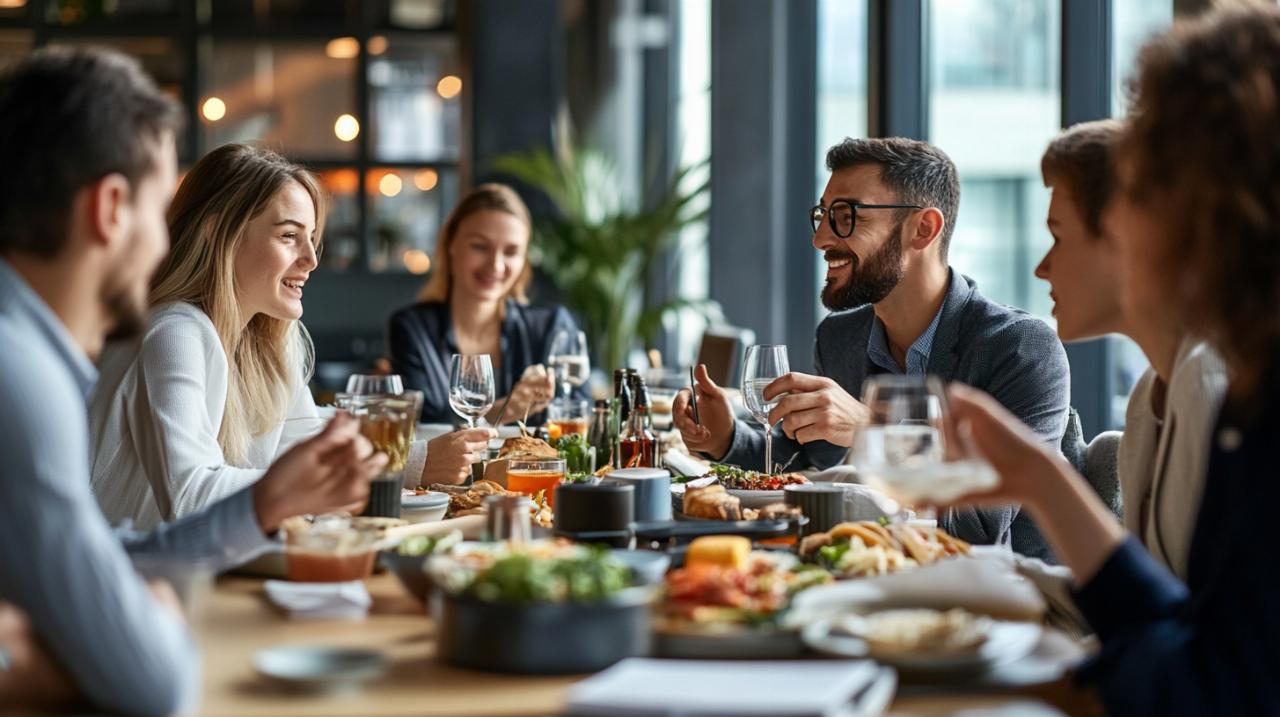 Organización de un almuerzo de trabajo entre colegas: ¡los trucos que funcionan! con opciones eco-friendly que impresionan